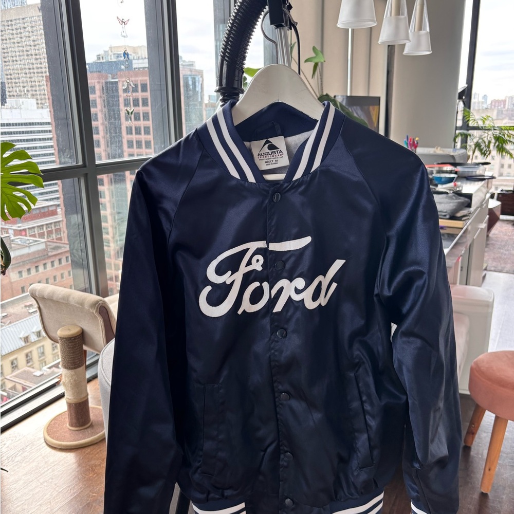 Ford Navy Blue Satin Jacket